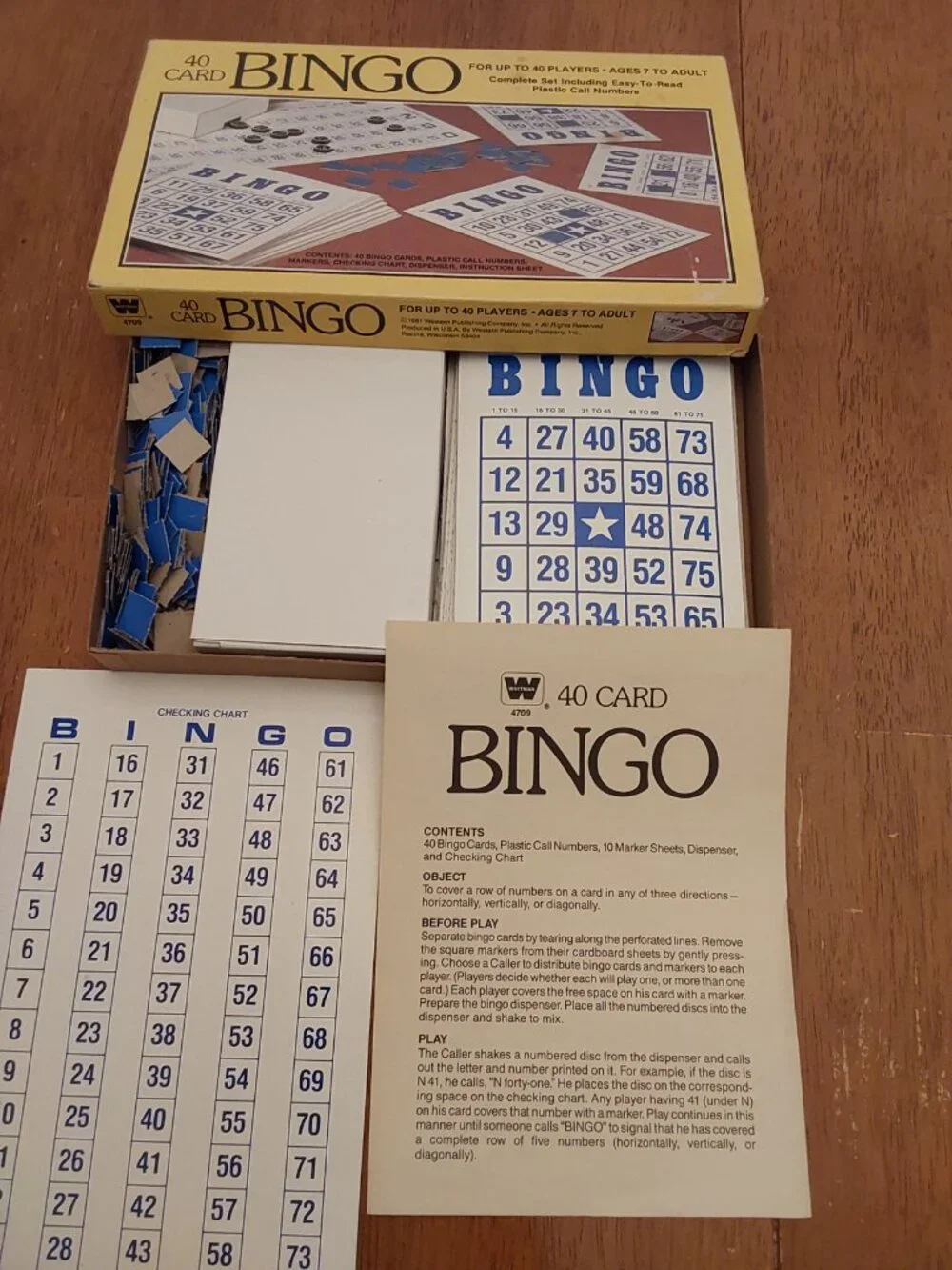 VINTAGE 1981 BINGO 40-Card Game by Whitman/Western Publishing LIKE NEW